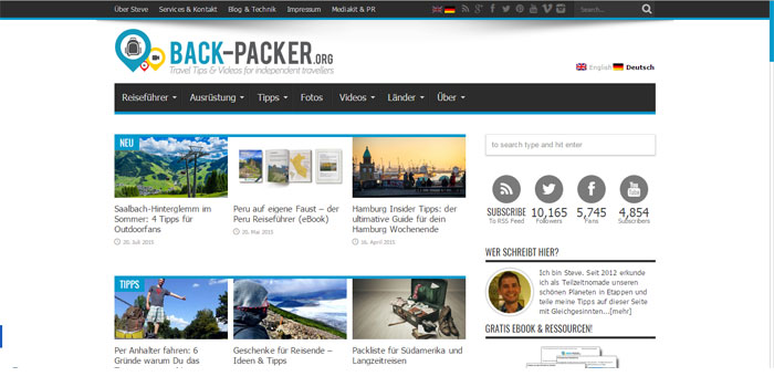 Reiseblog Back-packer.org