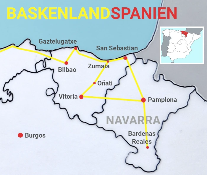 baskenland-navarra-spanien-karte-route