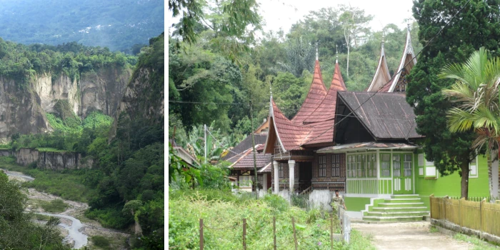 sumatra-bukittinggi niederländisches dorf canyon